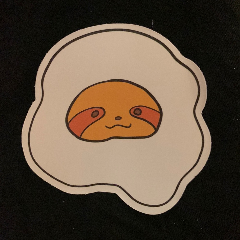 $1 in bundle sloth sunny side up egg sticker
